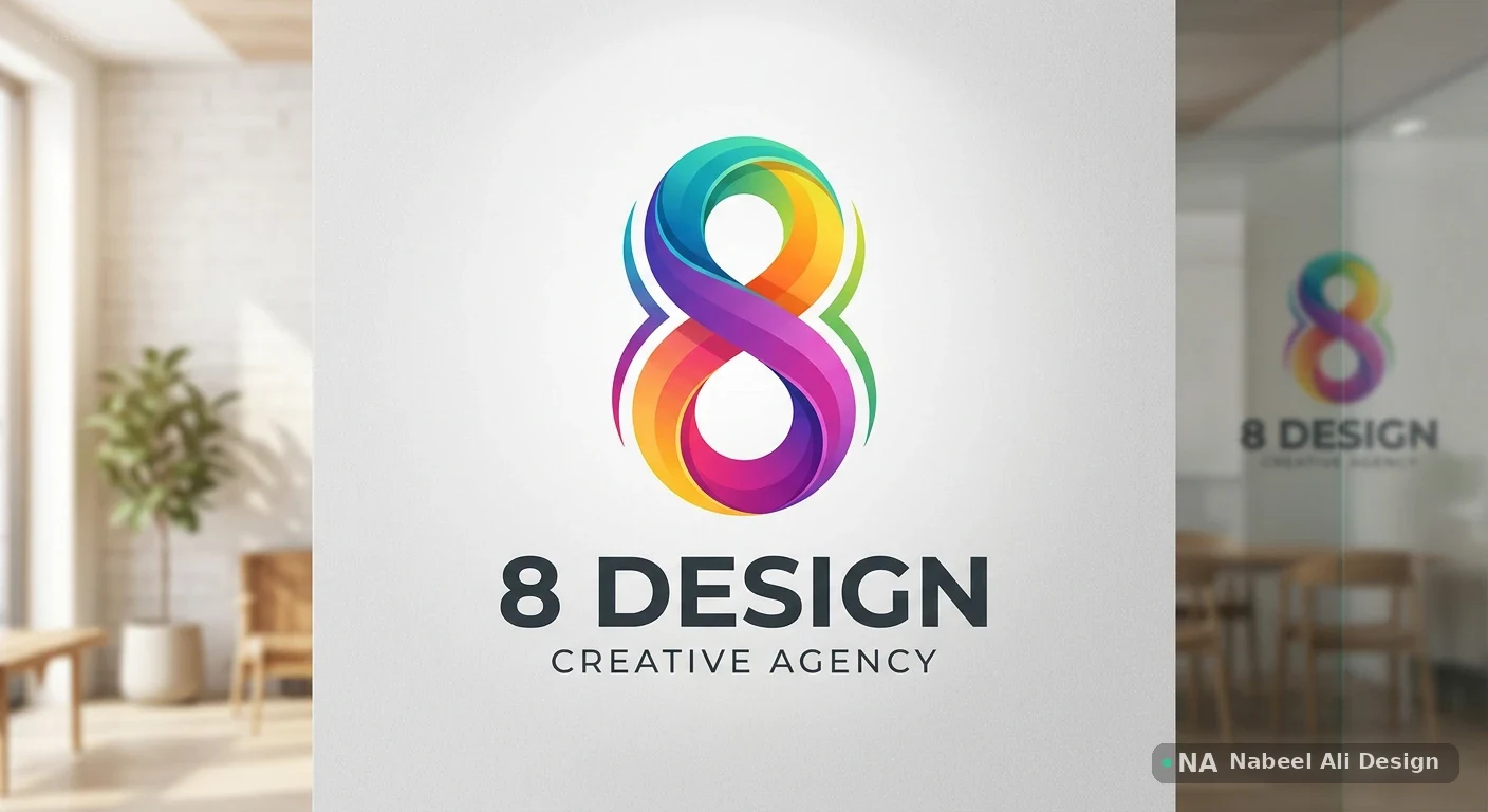 8 Design Creative Agency — Logo Design concept design by Nabeel Ali
