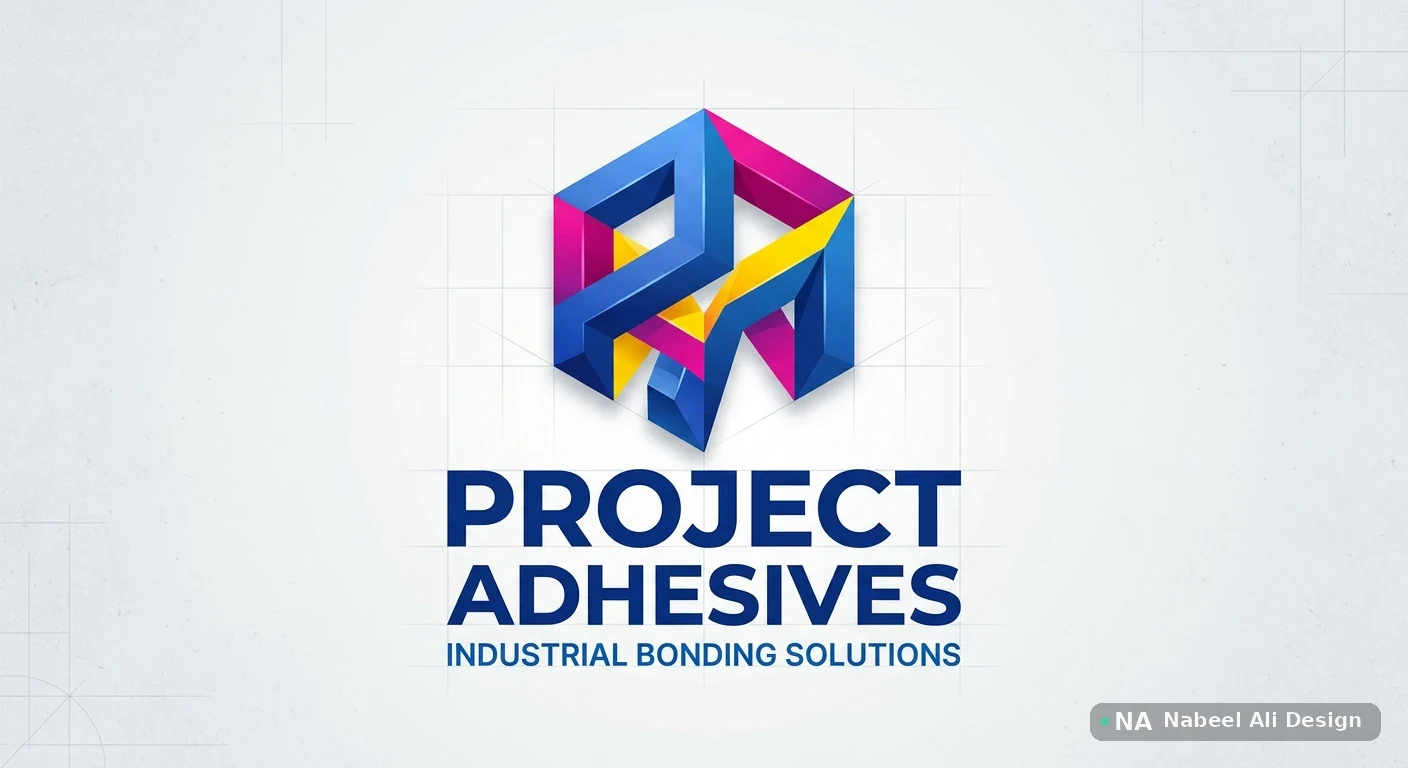 Project Adhesives — Logo Design concept design by Nabeel Ali