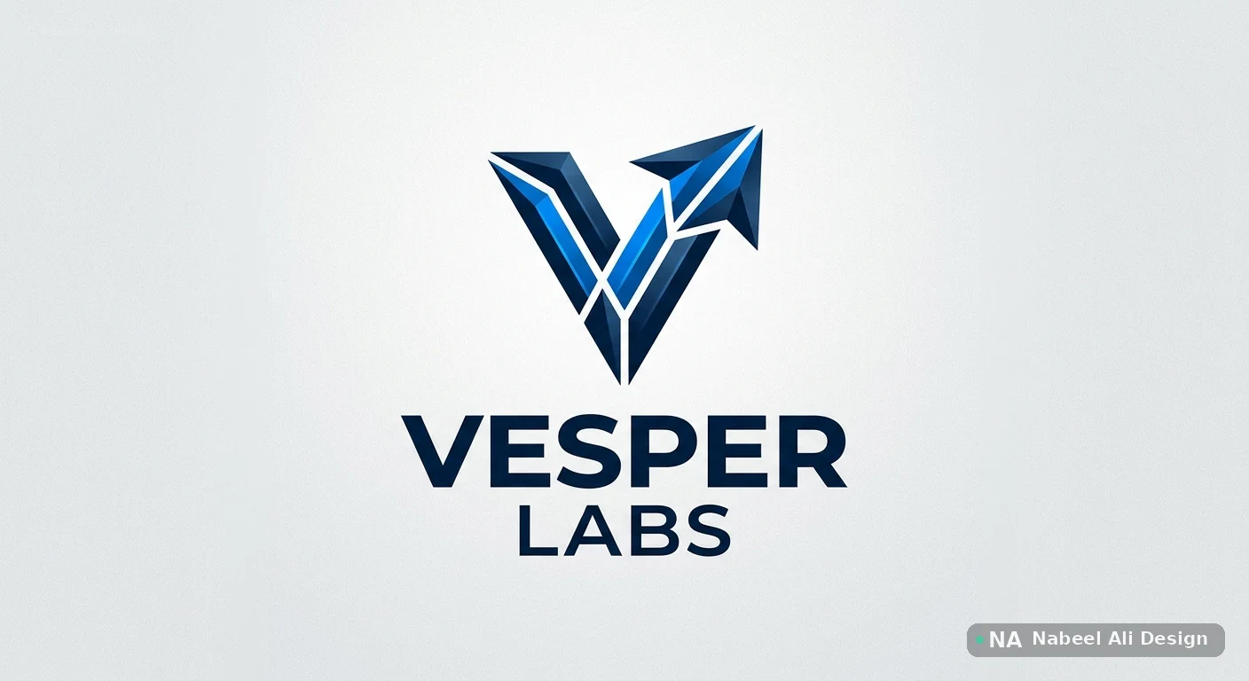 Vesper Labs — Logo Design concept design by Nabeel Ali