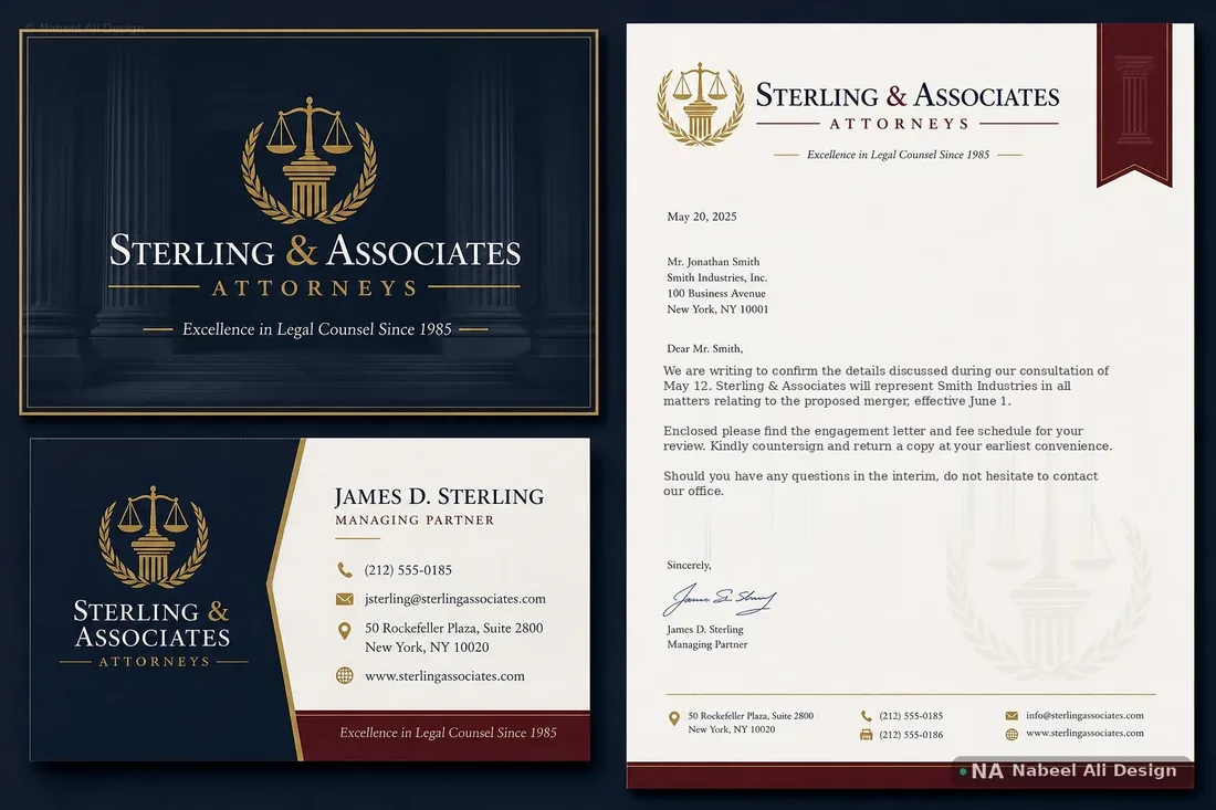 Sterling & Associates — Advertising & Print concept design by Nabeel Ali