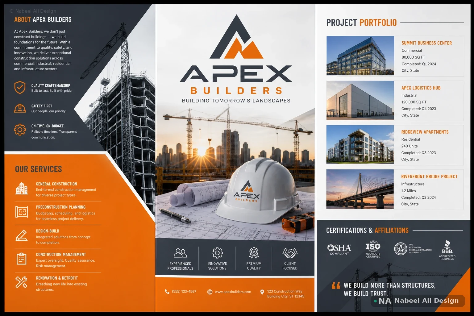 Apex Builders — Advertising & Print concept design by Nabeel Ali
