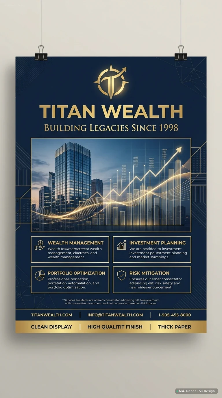 Titan Wealth — Corporate Poster — Advertising & Print concept design by Nabeel Ali