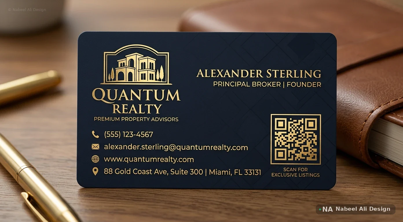 Quantum Realty — Advisor Card — Advertising & Print concept design by Nabeel Ali