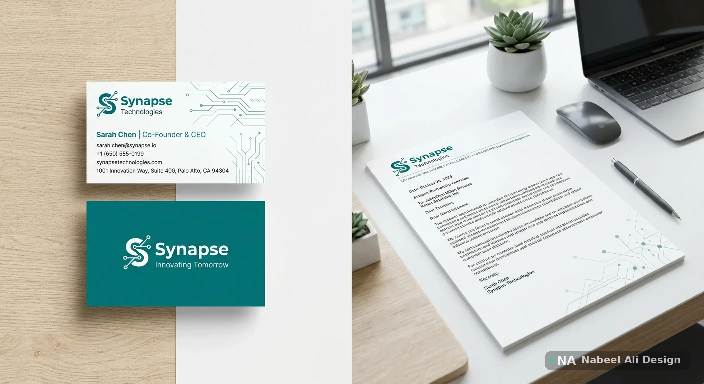 Synapse Technologies — Stationery — Advertising & Print concept design by Nabeel Ali