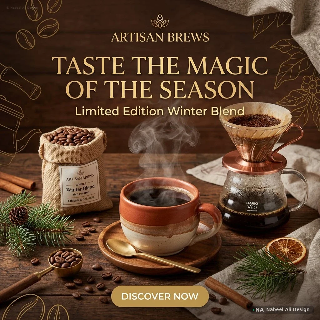 Artisan Brews — Social Media concept design by Nabeel Ali