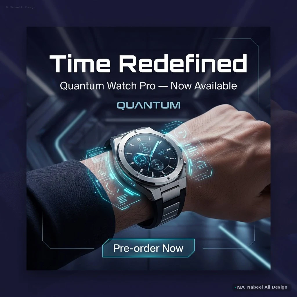 Quantum Wearables — Social Media concept design by Nabeel Ali