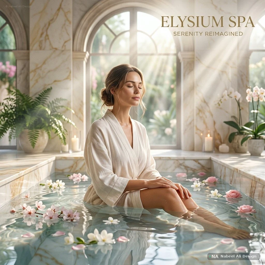 Elysium Spa — Image Manipulation concept design by Nabeel Ali
