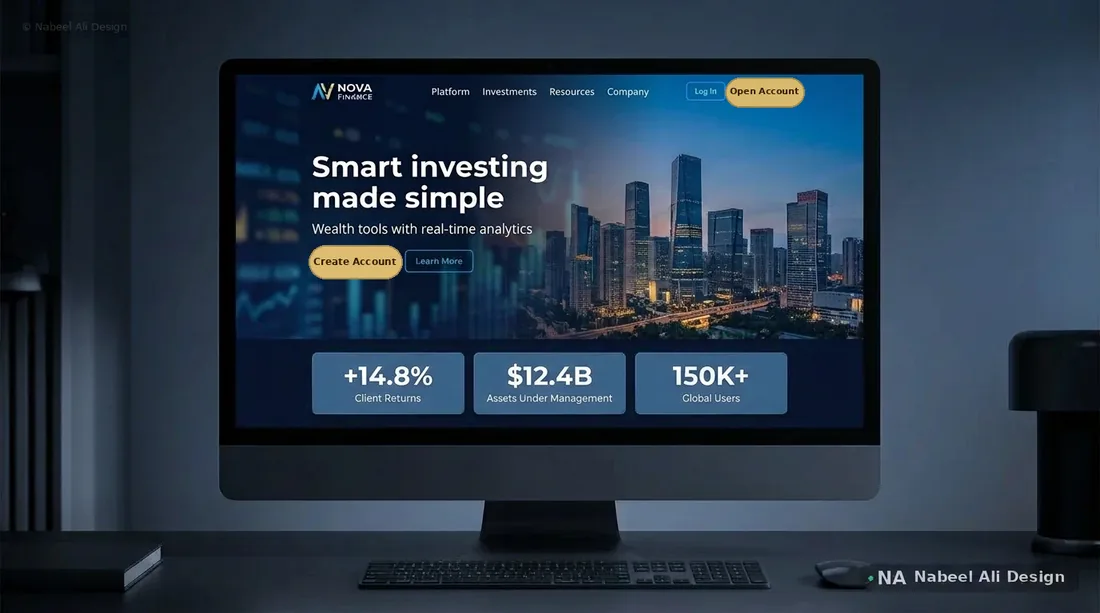Nova Finance — Website — B2B design by Nabeel Ali