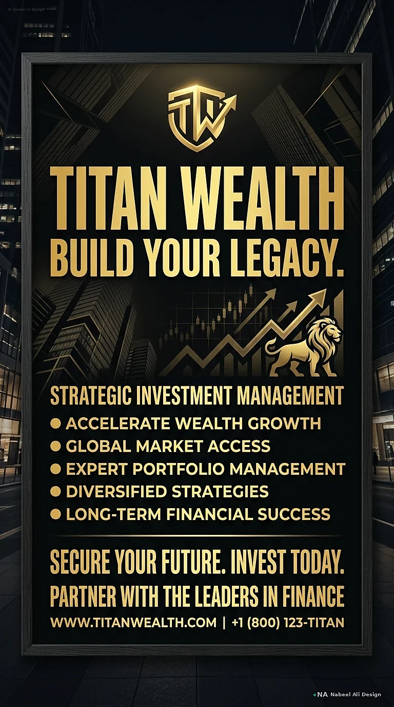 Titan Wealth — Investment Campaign — Advertising & Print design by Nabeel Ali