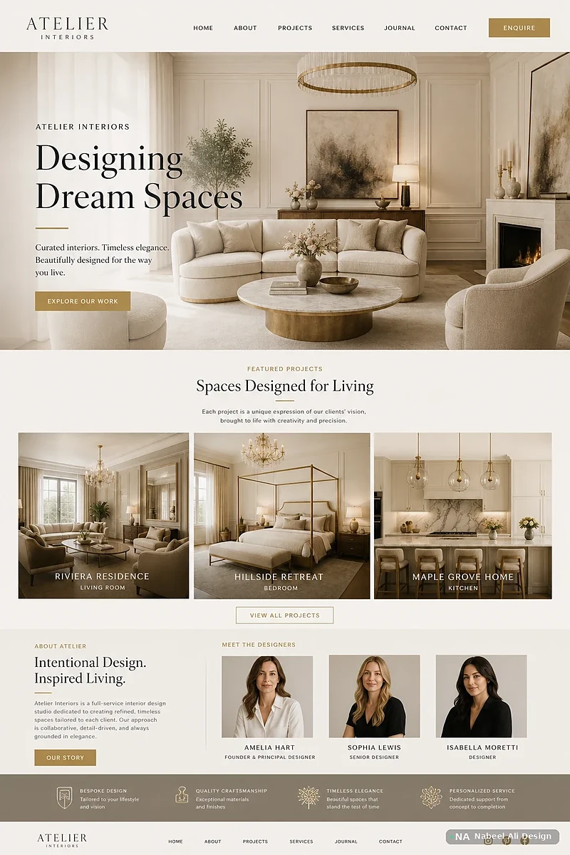 Atelier Interiors — Advertising & Print design by Nabeel Ali