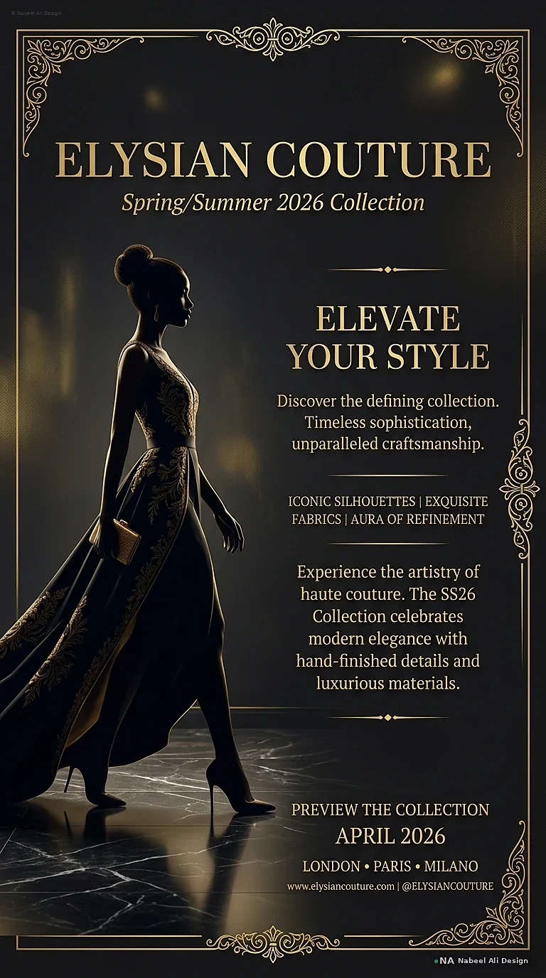 Elysian Couture — Spring/Summer — Advertising & Print design by Nabeel Ali