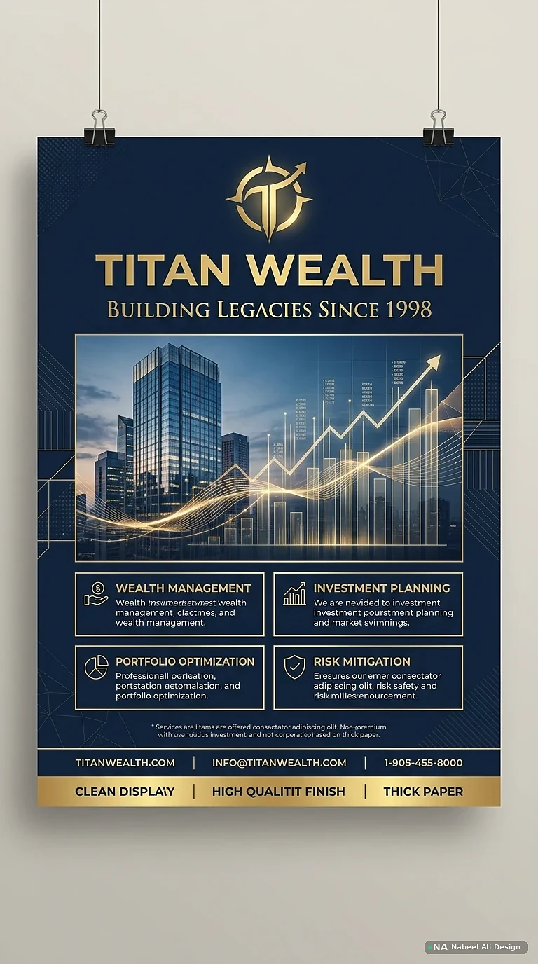 Titan Wealth — Corporate Poster — Advertising & Print design by Nabeel Ali