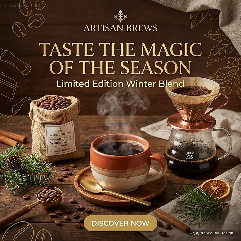Artisan Brews — Social Media design by Nabeel Ali