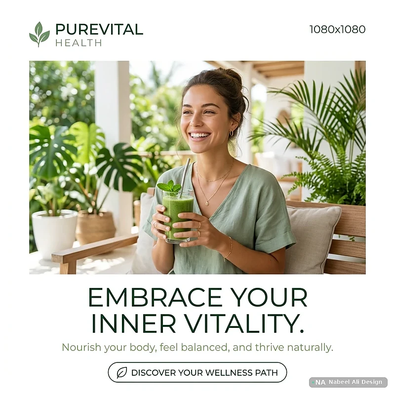 PureVital Health — Social Media design by Nabeel Ali