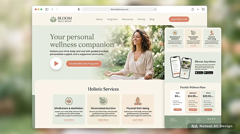 Bloom Wellness — Website Design design by Nabeel Ali