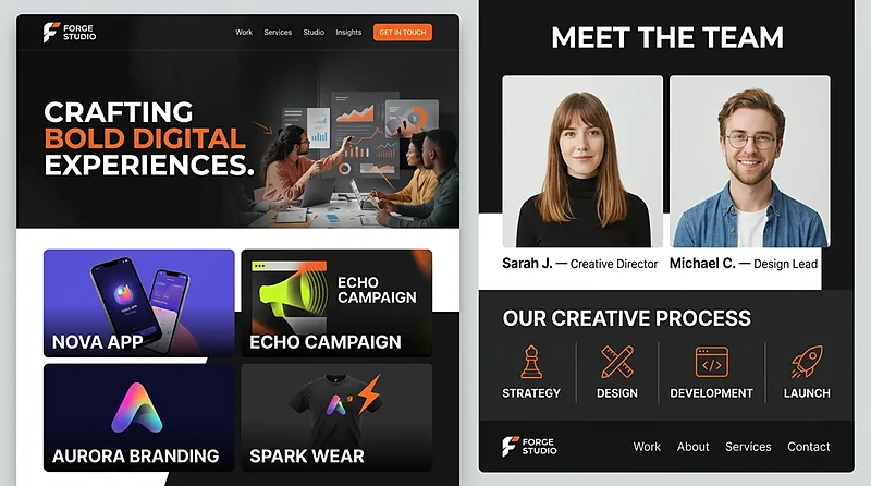 Forge Studio — Website Design design by Nabeel Ali