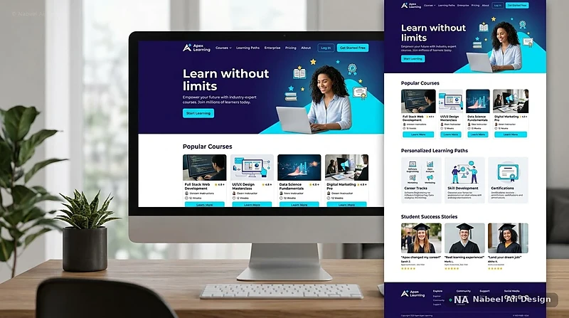 Apex Learning — Website Design design by Nabeel Ali