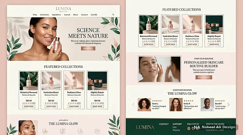 Lumina Beauty — Website Design design by Nabeel Ali